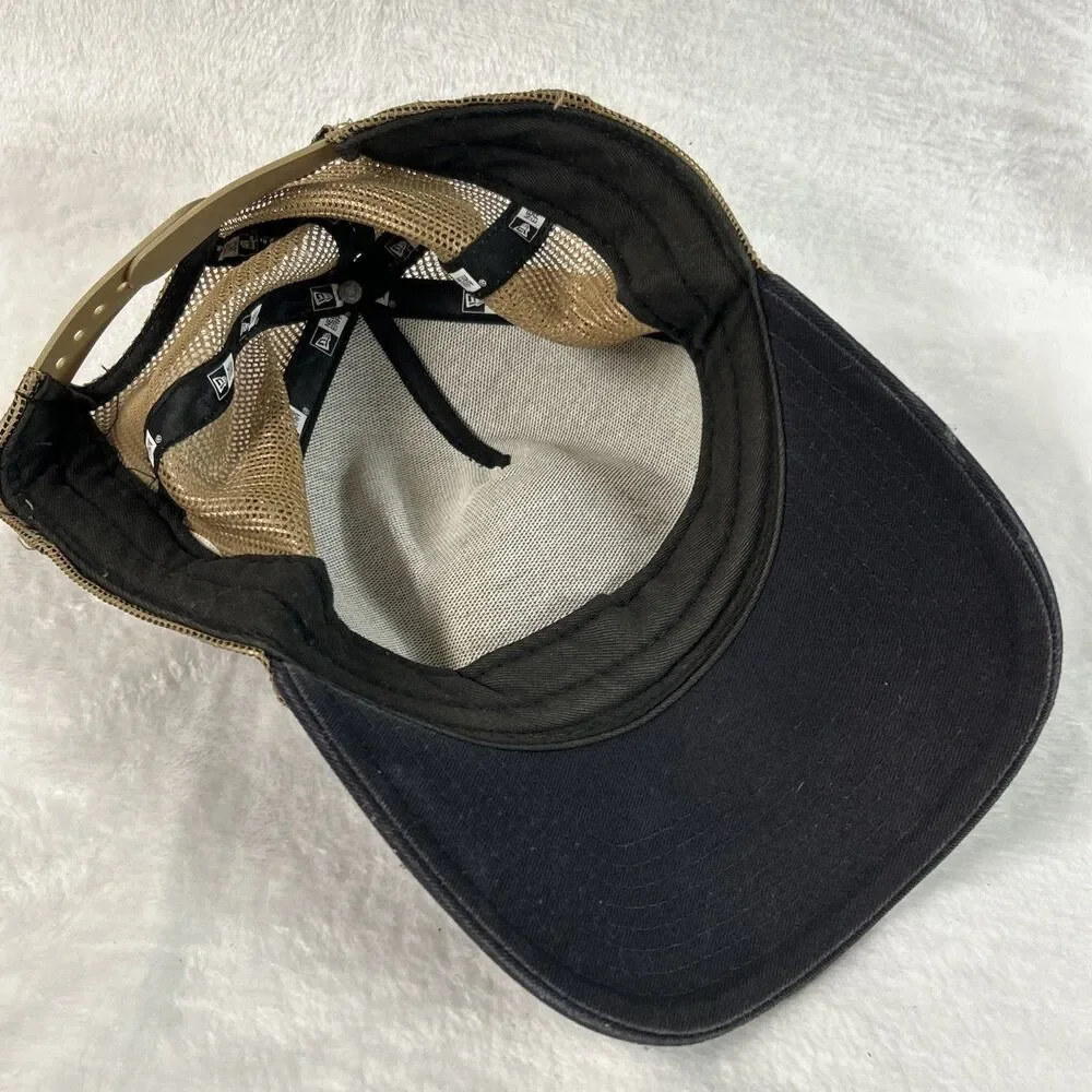 New Era Cap Distressed Gray/Blue Mens Hat Adjustable Ball Cap Baseball